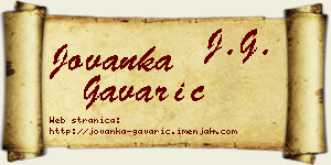 Jovanka Gavarić vizit kartica